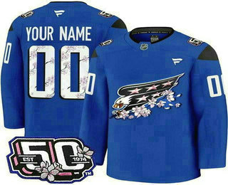 Men's Washington Capitals Customized Blue 50th Anniversary Authentic Jersey,We sell and wholesale Men's Washington Capitals Customized Blue 50th Anniversary Authentic Jersey on line form chian!